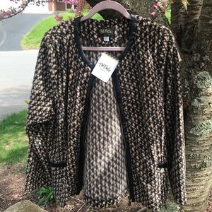 Bob Mackie zip-front lightweight fleece jacket
